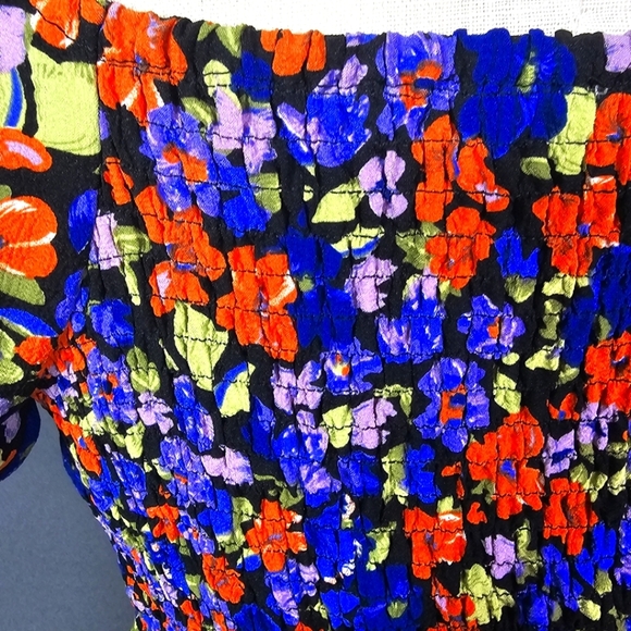 Umgee Floral Puff Sleeve Dress - Picture 5 of 7